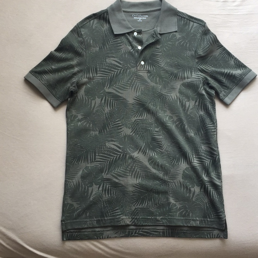 Green Jungle Floral Polo